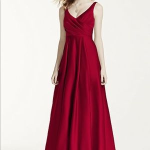Satin tank long ball gown